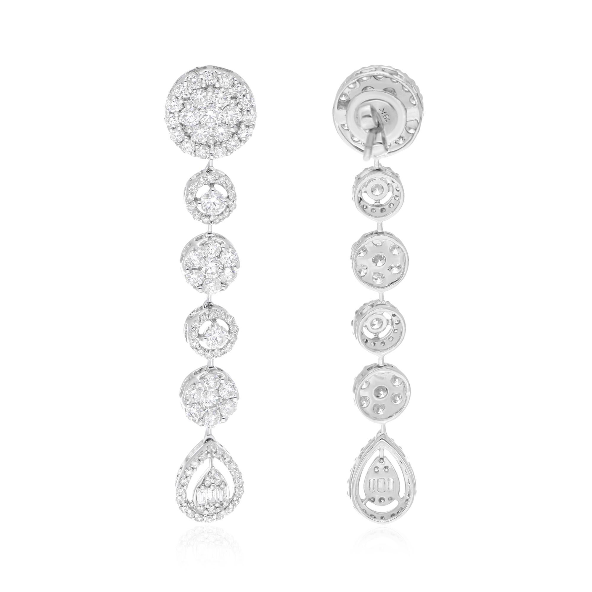 Cast from 14-karat gold, these exquisite earrings are handset with 3.85 carats of sparkling diamonds.

FOLLOW SPECTRUM JEWELS storefront to view the latest collection & exclusive pieces. Spectrum Jewels is proudly rated as a Top Seller on 1stdibs