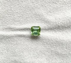 3.85 Carats Green Tourmaline Square Faceted cut stone Top Quality Natural gem