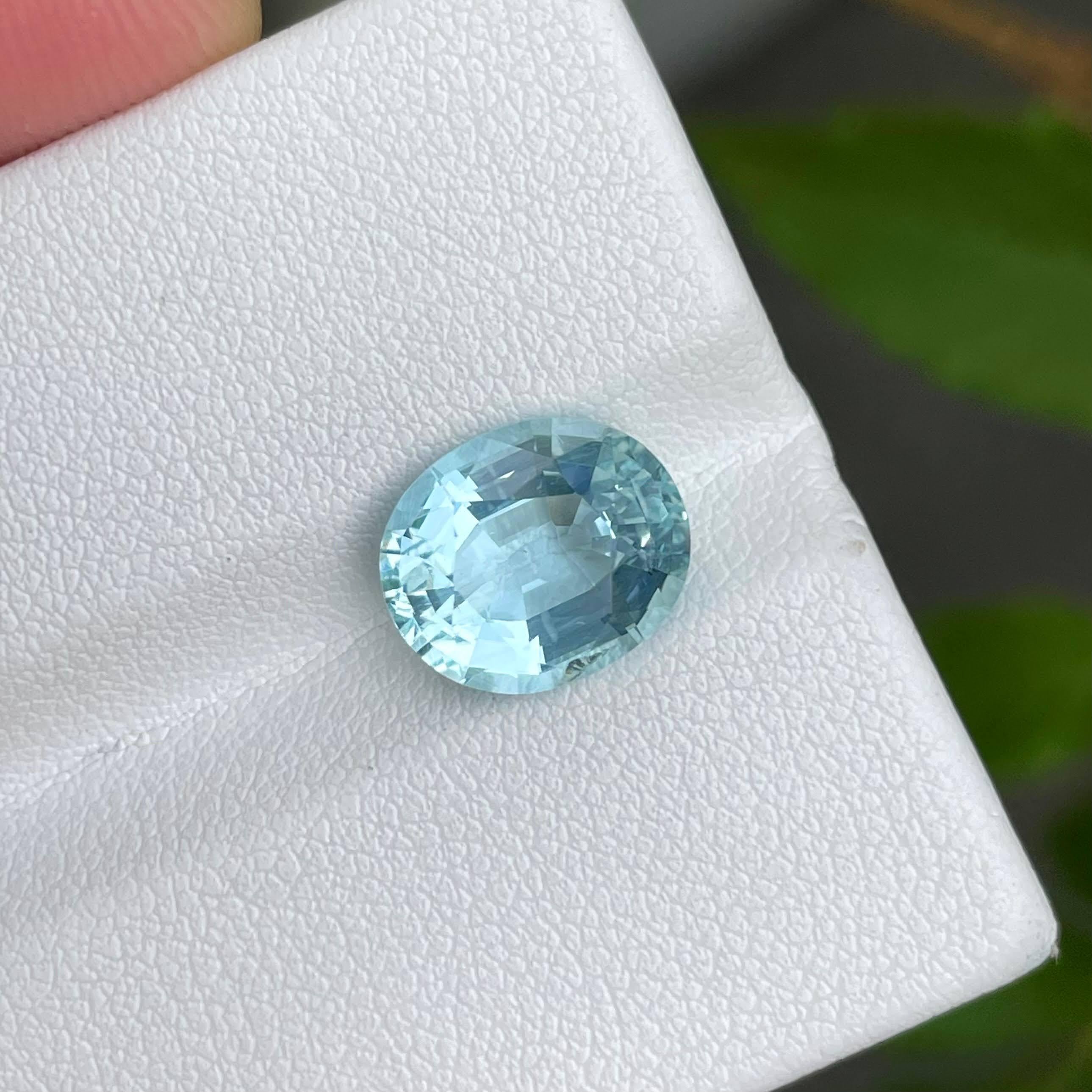 Weight 3.85 carats 
Dim 11.1x9.3x6.5 mm
Clarity VVS
Origin Madagascar
Treatment None
Shape Oval
Cut Step Oval





Radiating a timeless charm, a 3.85-carat Light Blue Aquamarine takes center stage with its enchanting Oval Cut, hailing from the