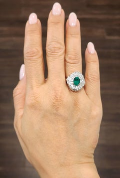 Bague émeraude et diamant de 3,85 ct