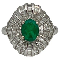 3.85 ct Emerald & Diamond Ring