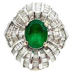 3.85 ct Emerald & Diamond Ring
