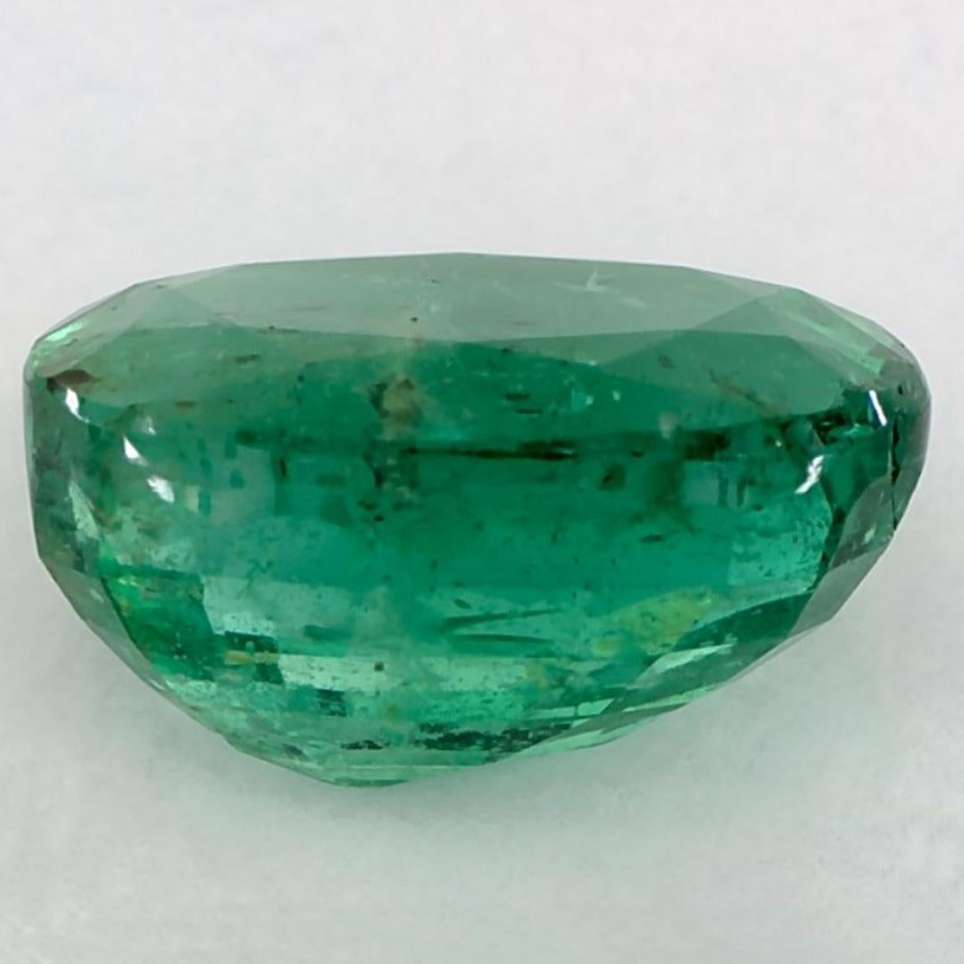 3.85 Karat Smaragd Oval Loser Edelstein im Zustand „Neu“ im Angebot in Fort Lee, NJ