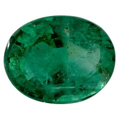 3.85 Karat Smaragd Oval Loser Edelstein