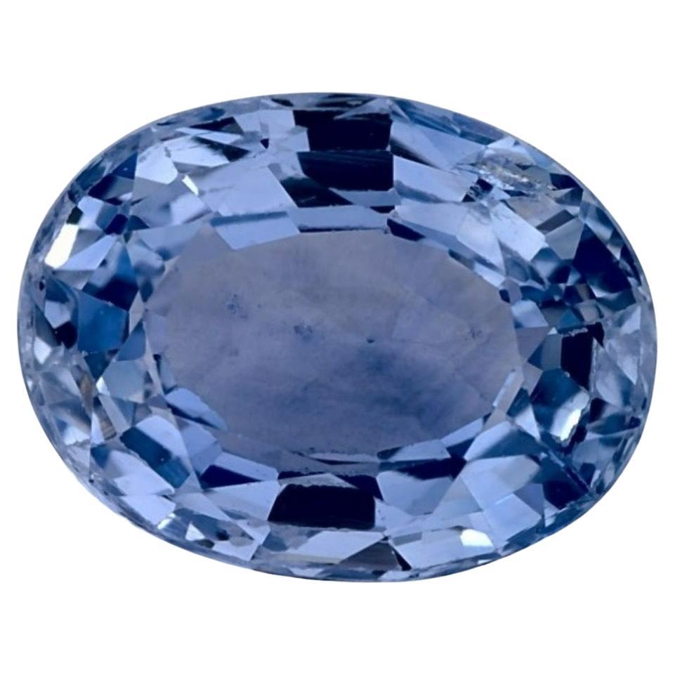 3.85 Cts Blue Sapphire Oval Loose Gemstone For Sale
