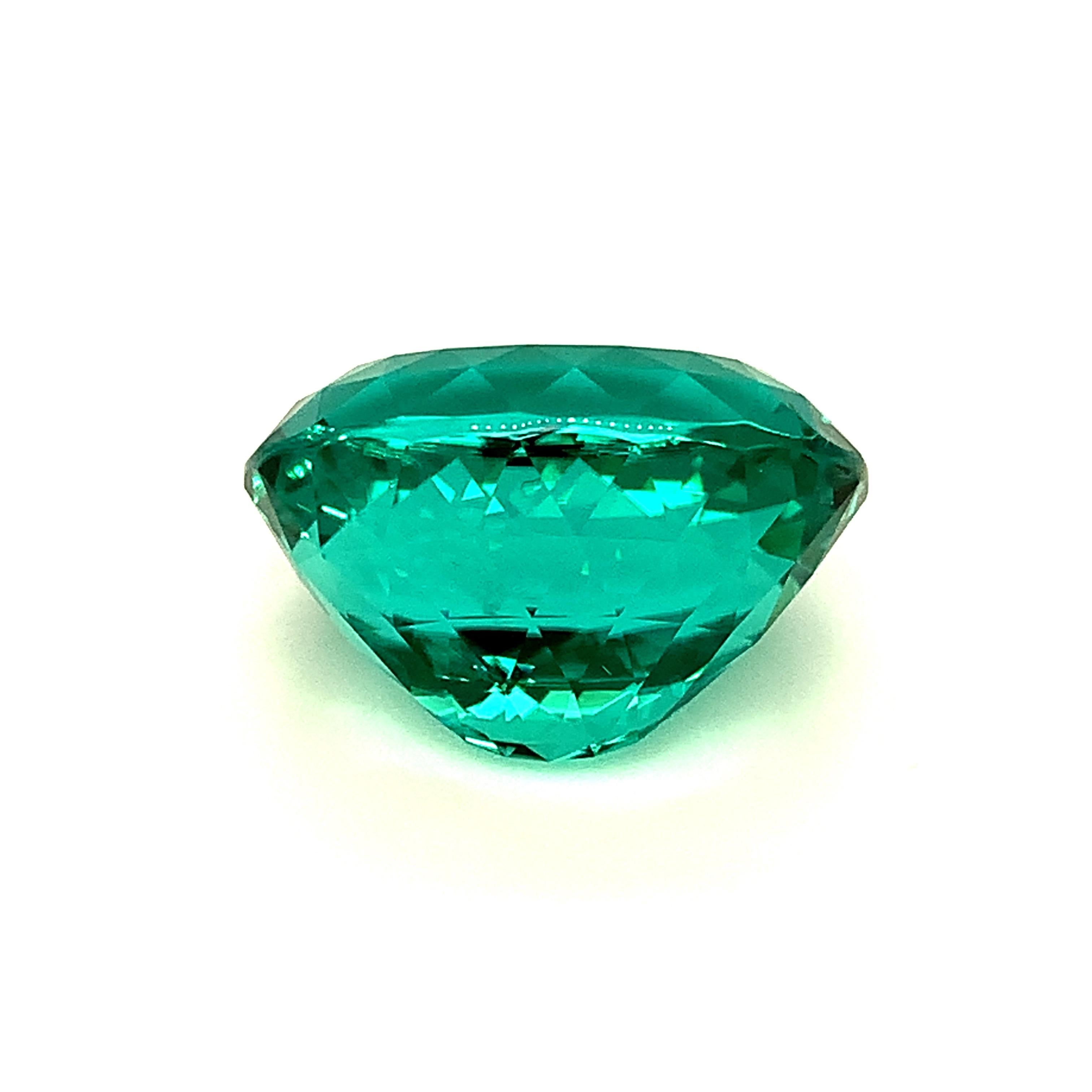 38.54 Carat Blue Green Tourmaline, Loose Gemstone, GIA Certified 5