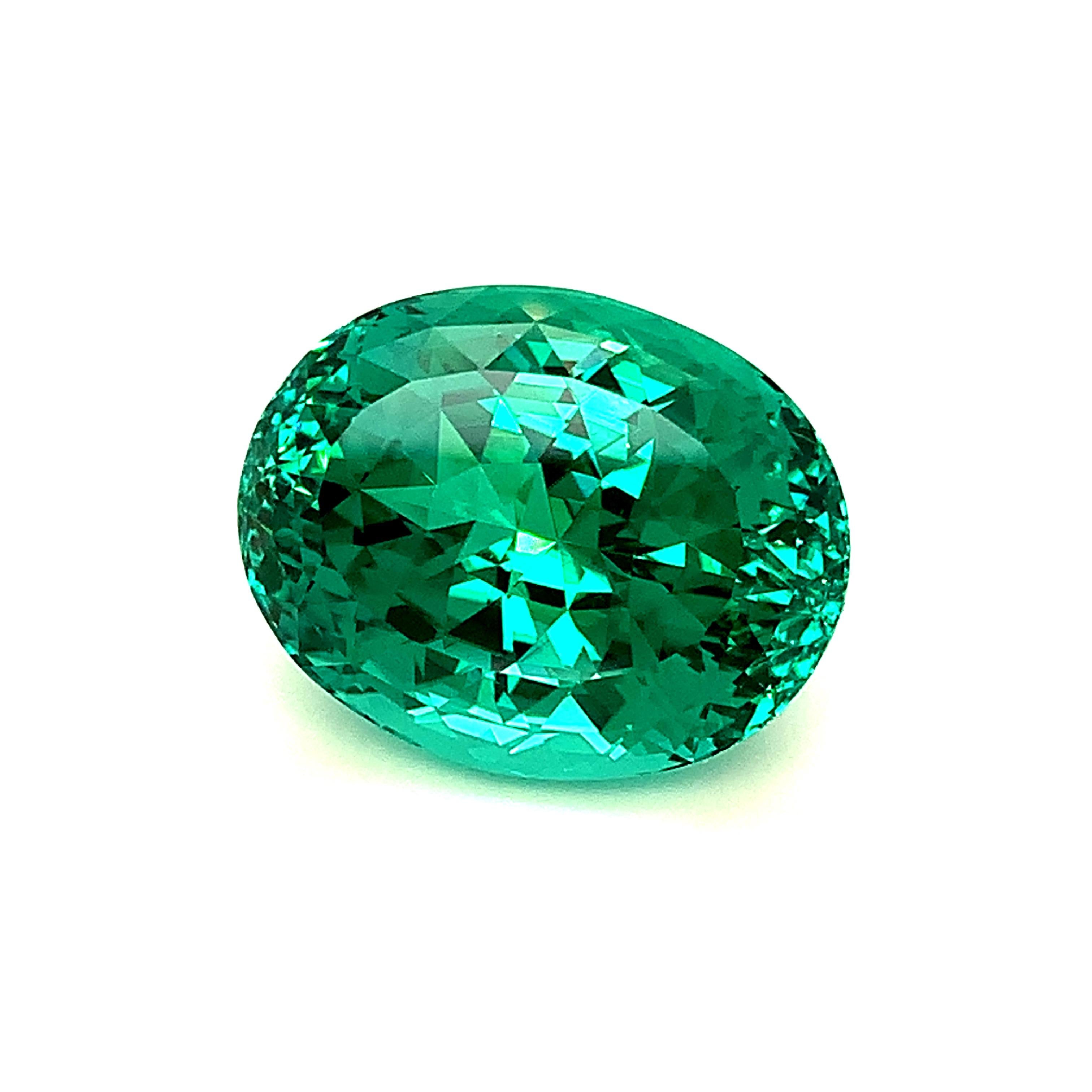 blue green tourmaline stone