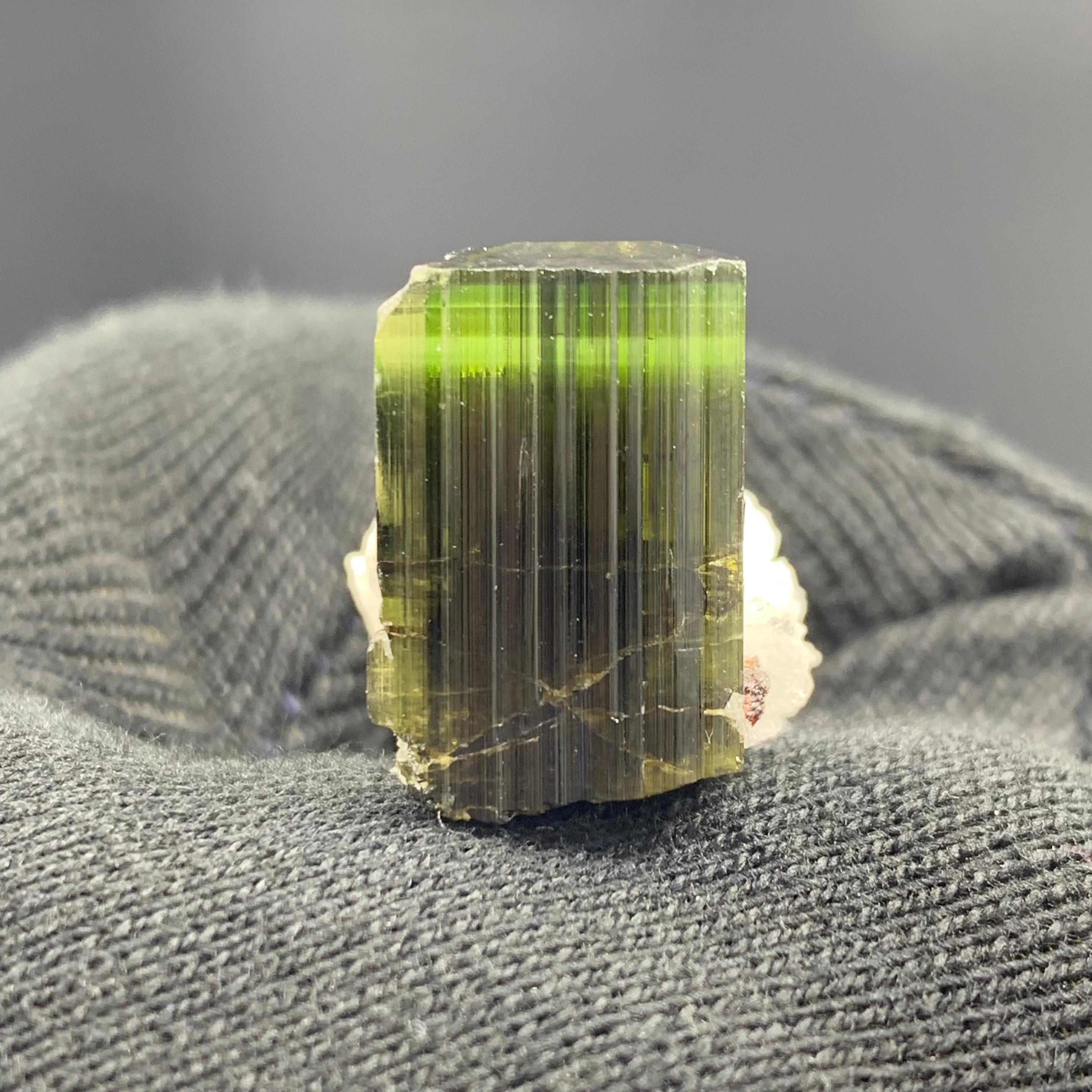 38.55 Carat Adorable Tourmaline Specimen With Albite From Skardu, Pakistan  In Good Condition For Sale In Peshawar, PK