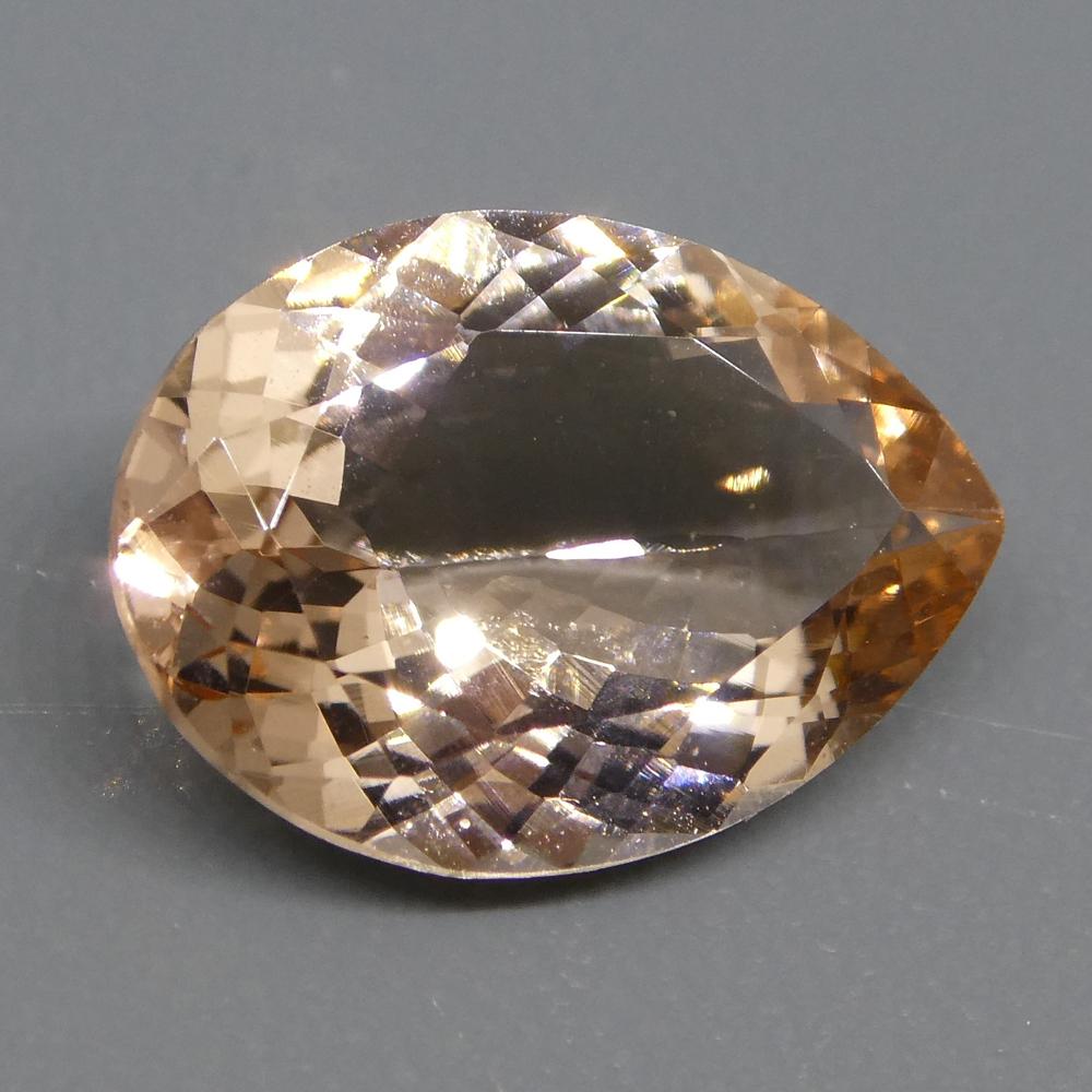 3.85ct Pear Morganite For Sale 4