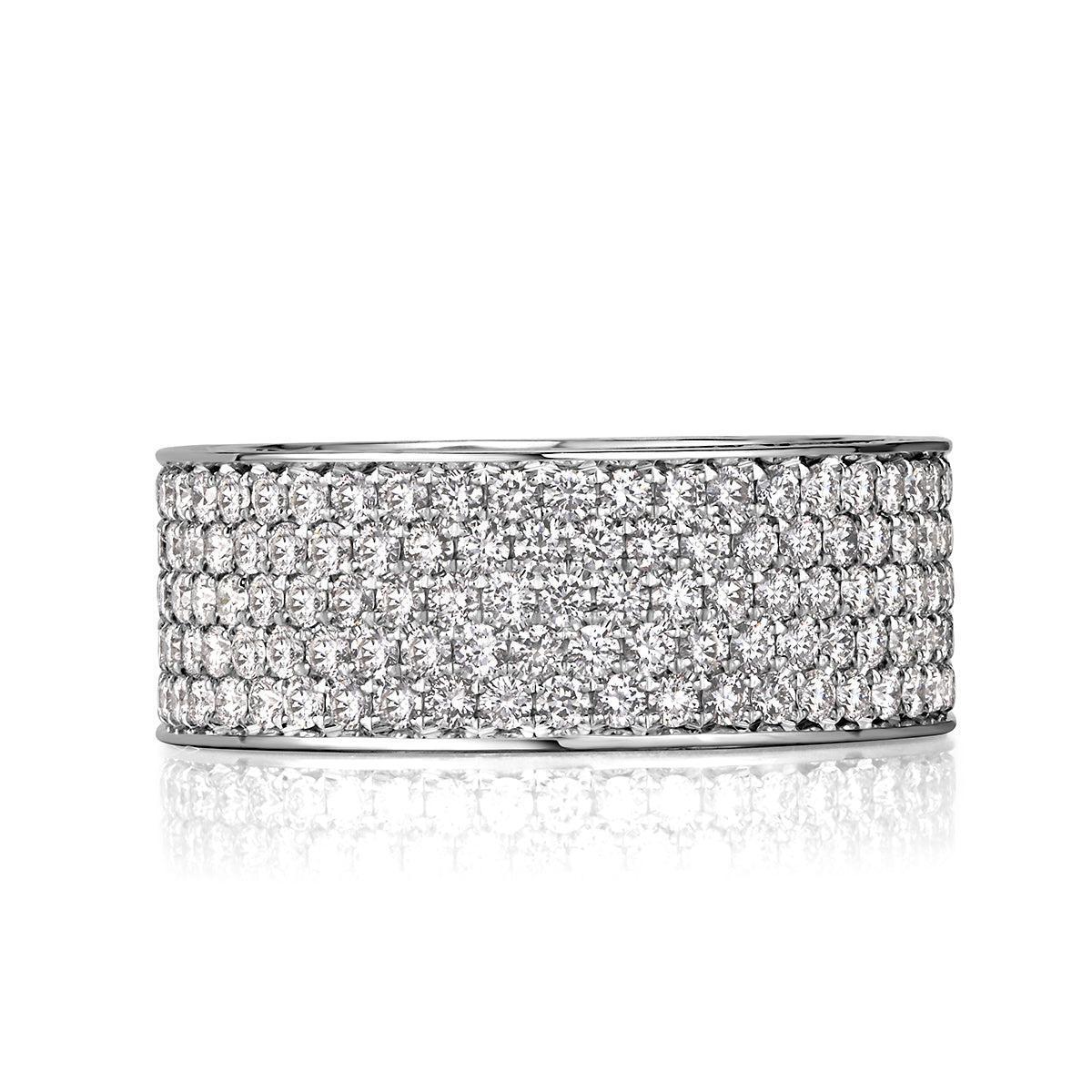 3.85ct Round Brilliant Cut Diamond Eternity Band For Sale