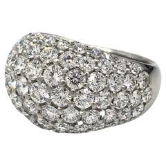 3,86 Karat Pave Dome Diamant Cocktail Ring aus Platin