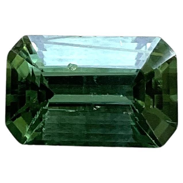 3.86 carats green Tourmaline octagon Faceted cut stone Top Quality Natural gem