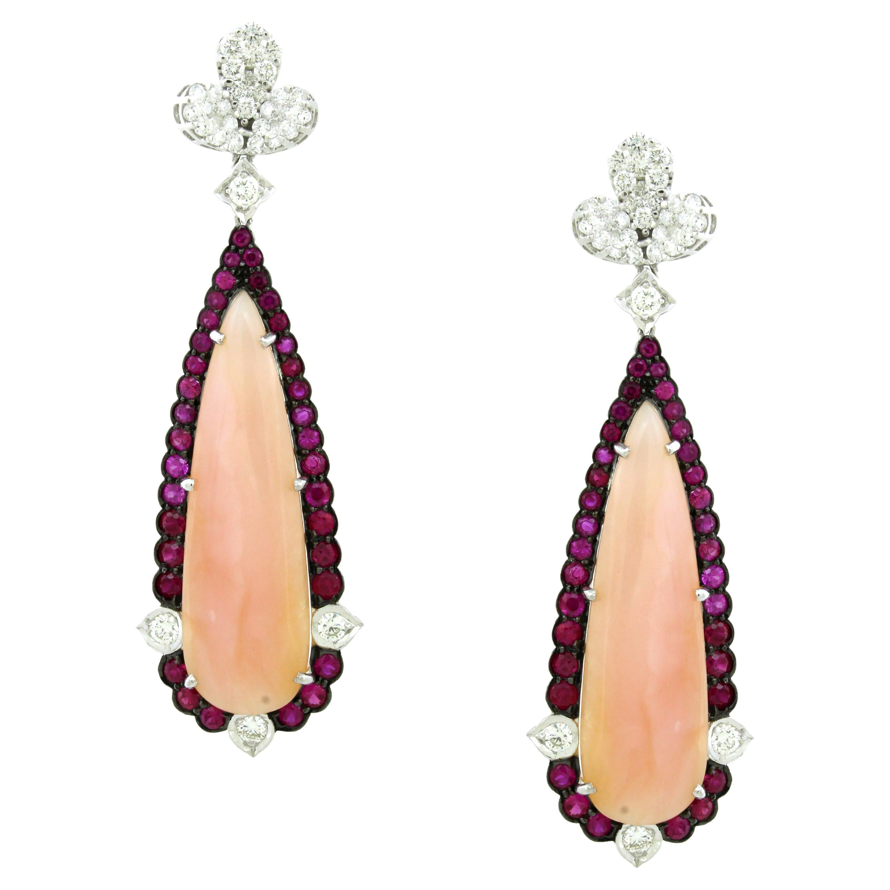 38,62 cts de  Ópalo rosa  Pendientes de gota