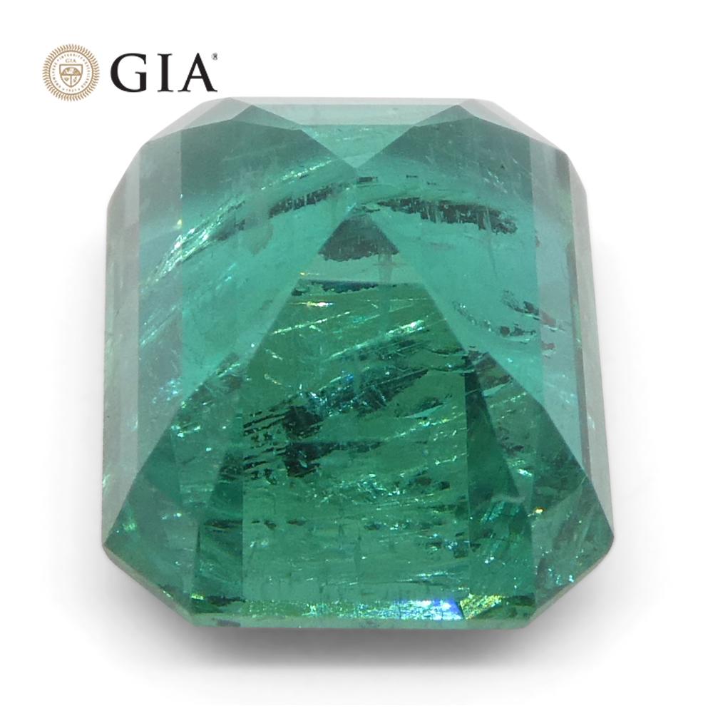 3,86ct Octagonal/Emerald Cut Grüner Smaragd GIA zertifiziert Sambia (F2) im Angebot 9