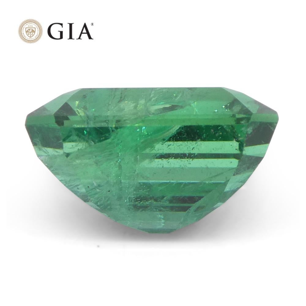 3,86ct Octagonal/Emerald Cut Grüner Smaragd GIA zertifiziert Sambia (F2) im Angebot 4