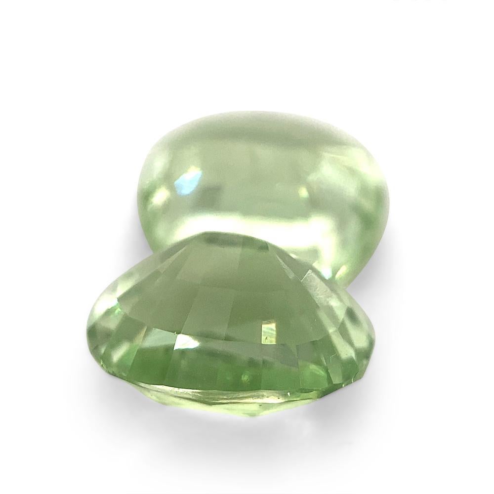 3.86ct Pair Oval Mint Pastel Green Garnet from Merelani, Tanzania For Sale 4