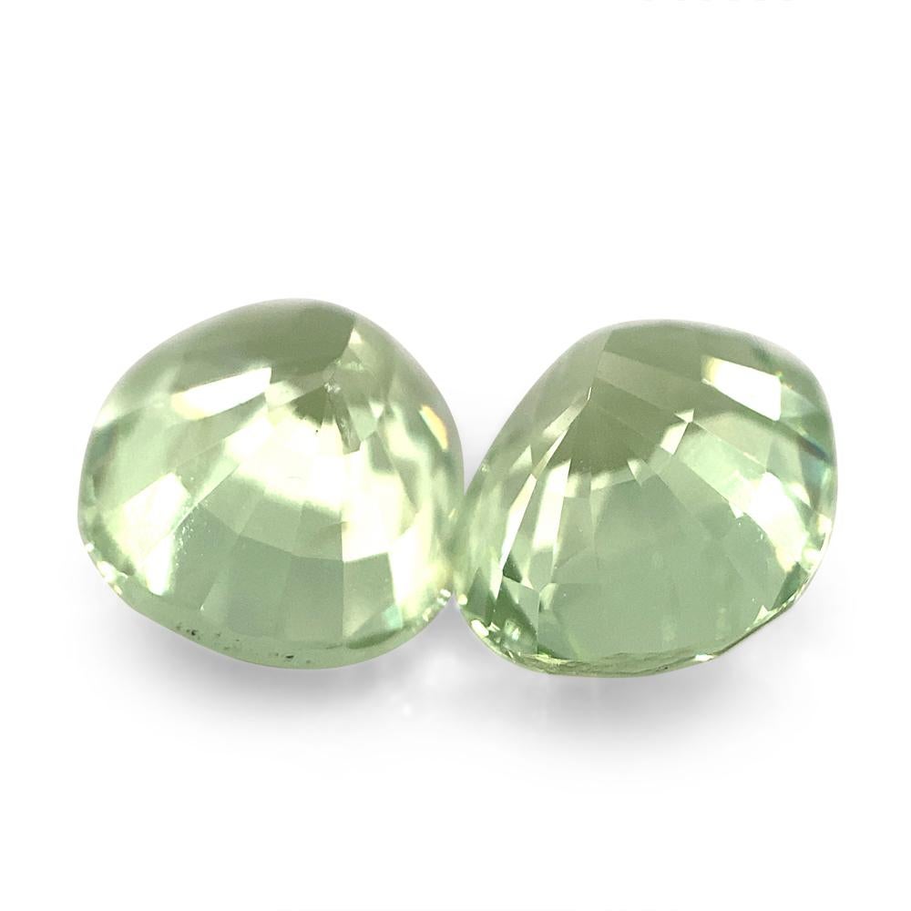 3.86ct Pair Oval Mint Pastel Green Garnet from Merelani, Tanzania For Sale 5
