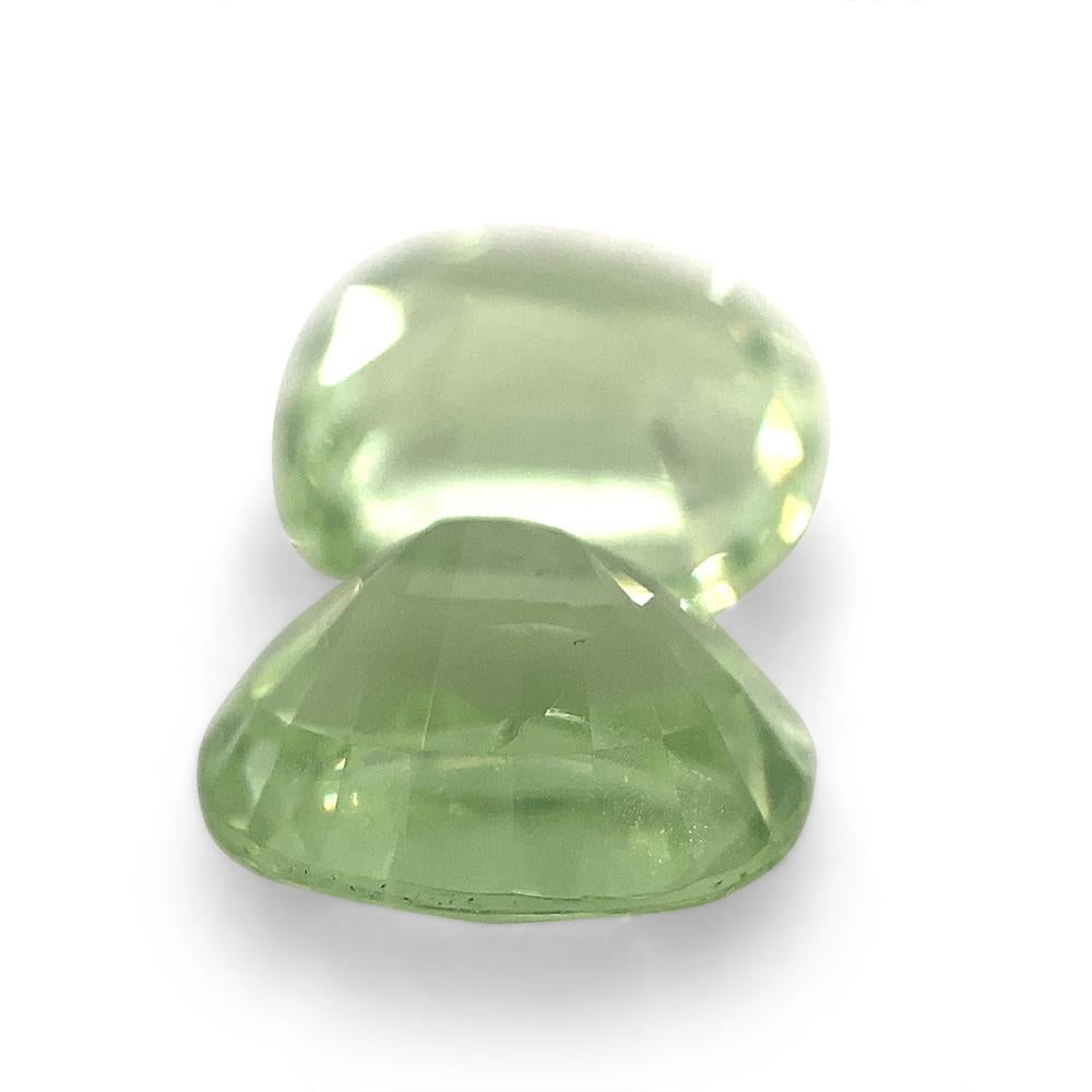 3.86ct Pair Oval Mint Pastel Green Garnet from Merelani, Tanzania For Sale 6