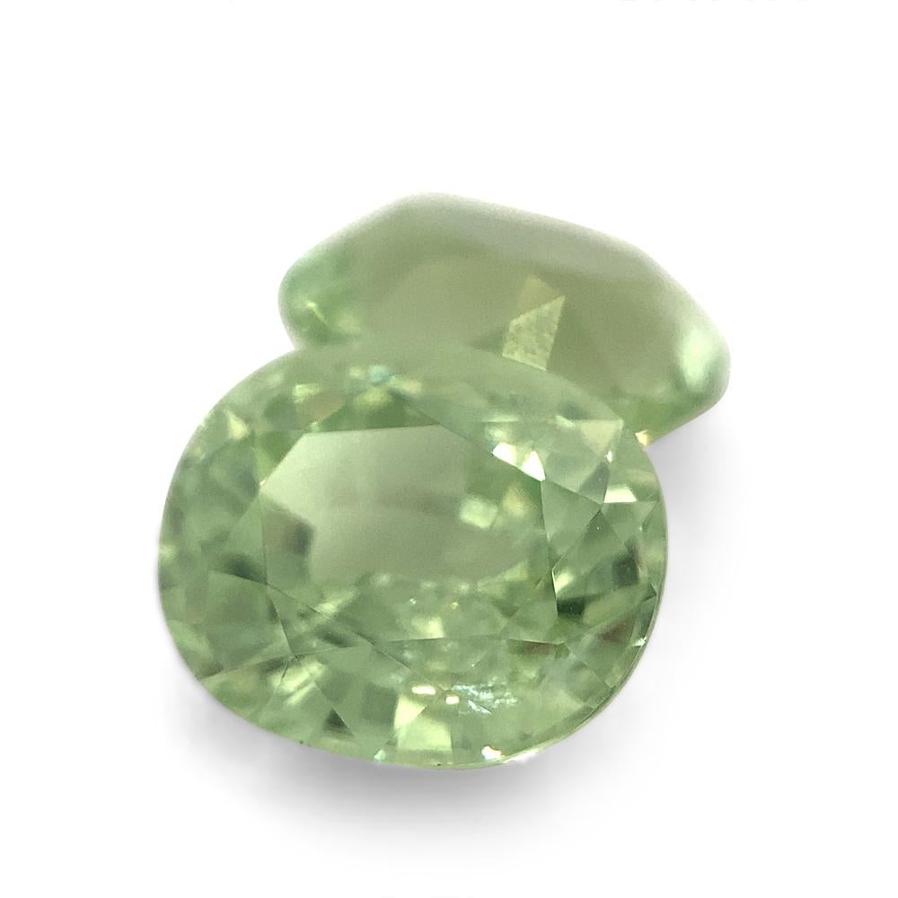 3.86ct Pair Oval Mint Pastel Green Garnet from Merelani, Tanzania For Sale 8