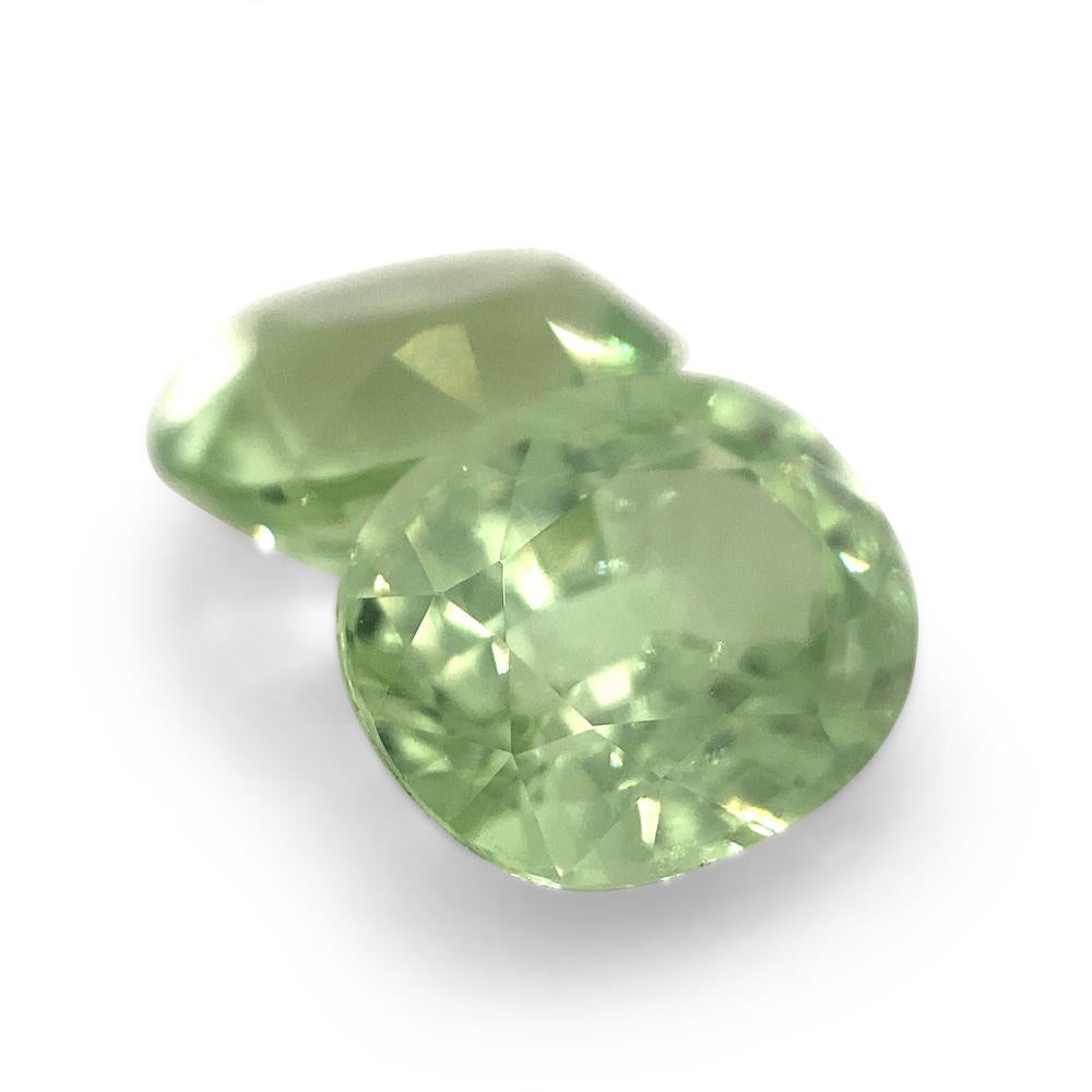 3.86ct Pair Oval Mint Pastel Green Garnet from Merelani, Tanzania For Sale 9