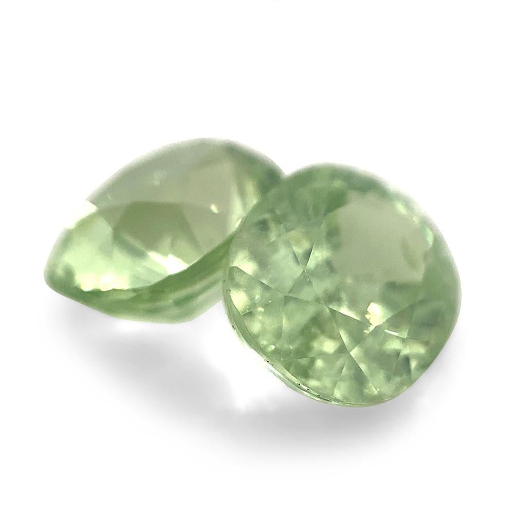 3.86ct Pair Oval Mint Pastel Green Garnet from Merelani, Tanzania For Sale 10