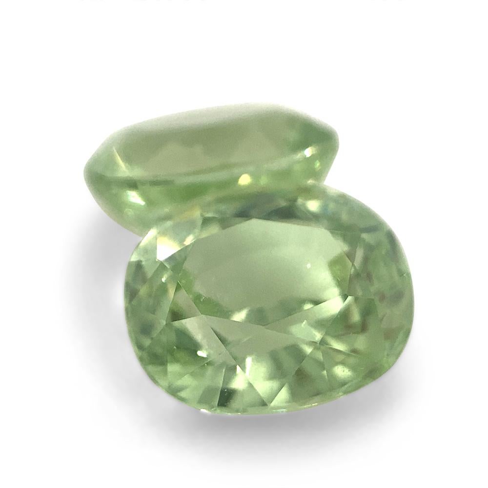 3.86ct Pair Oval Mint Pastel Green Garnet from Merelani, Tanzania For Sale 11