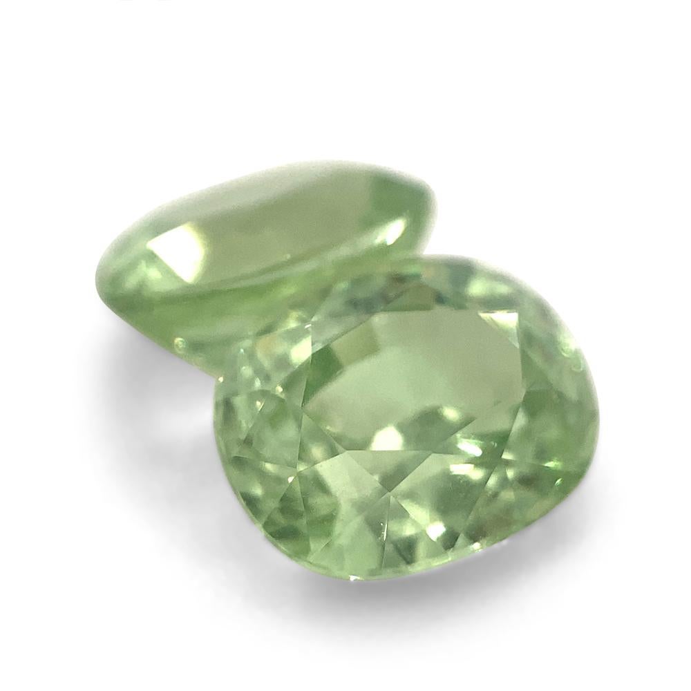 3.86ct Pair Oval Mint Pastel Green Garnet from Merelani, Tanzania For Sale 12