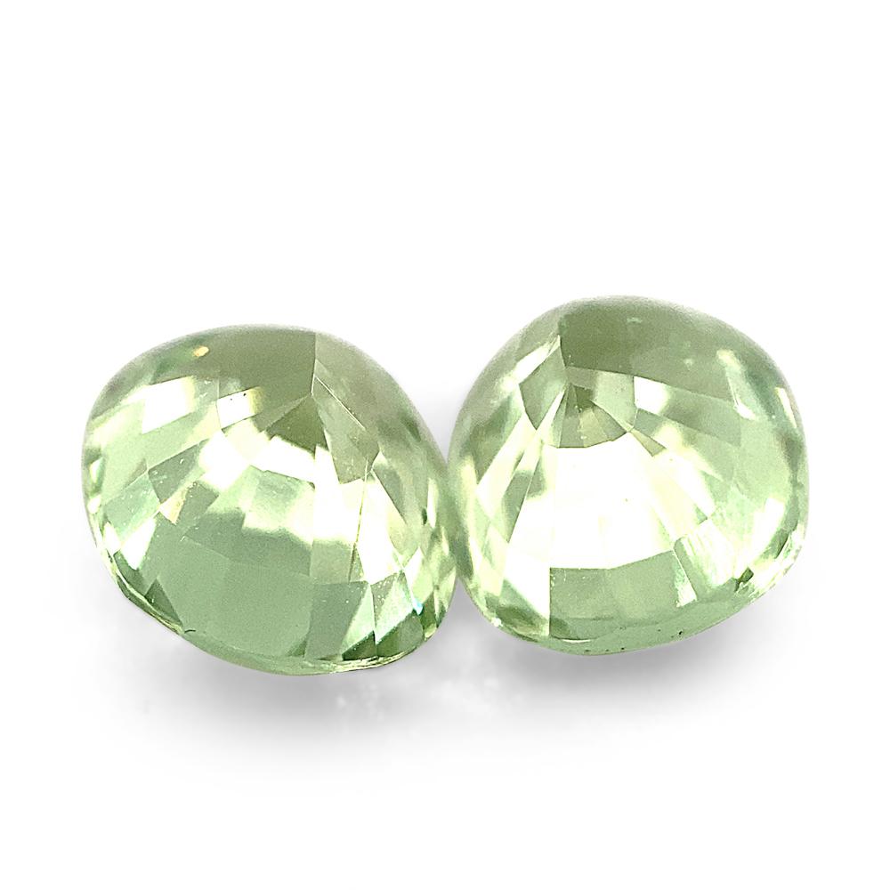 3.86ct Pair Oval Mint Pastel Green Garnet from Merelani, Tanzania For Sale 3