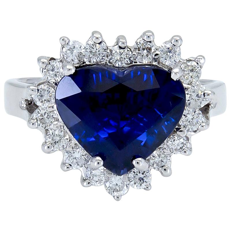 Details about   Heart Shape Blue Sapphire Wedding Ring Split Shank Heart Engagement Ring Women's 