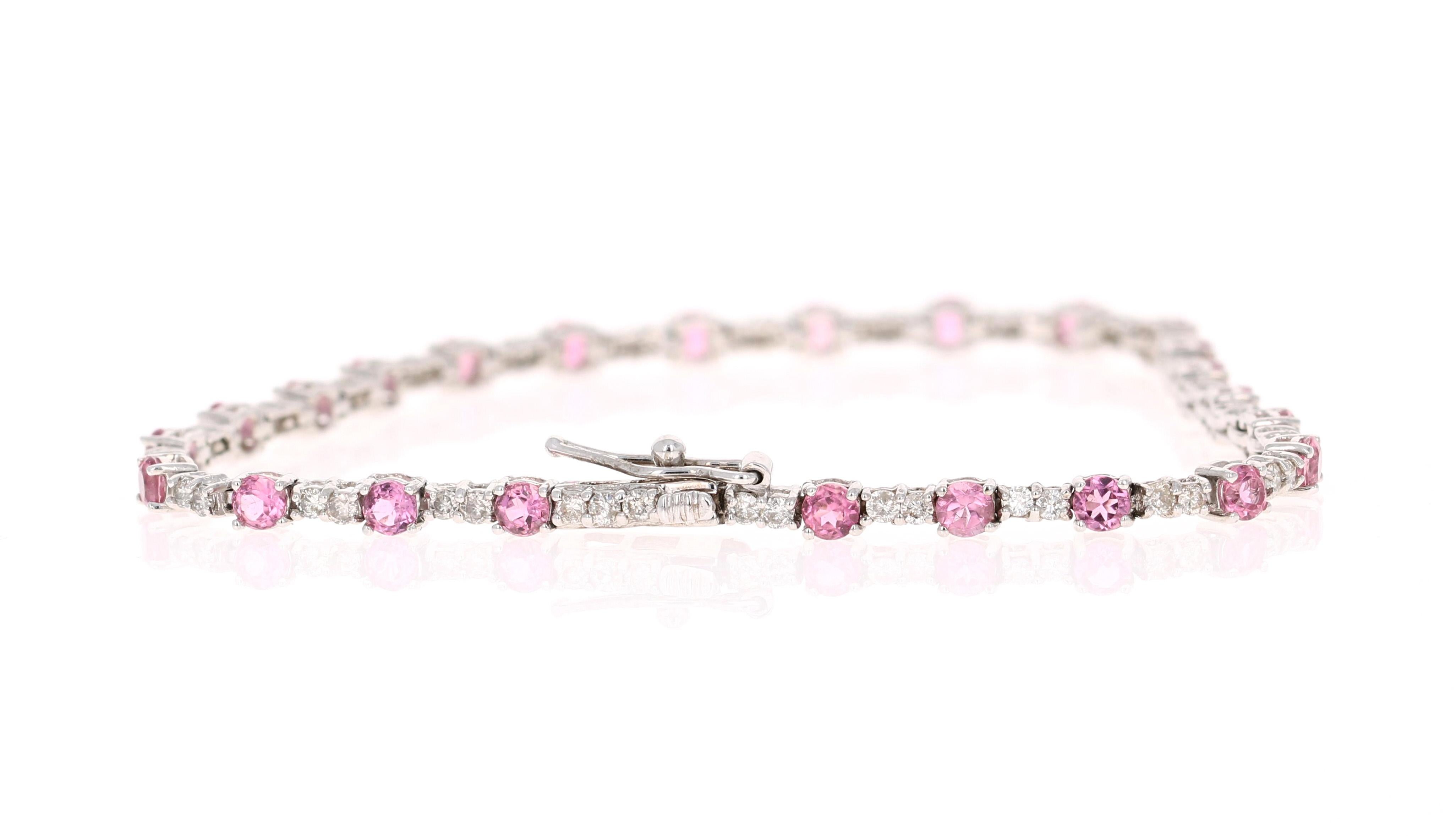 Beautiful Tourmaline Diamond Bracelet

This Bracelet has 24 Natural Round Cut Tourmalines that weigh 2.82 Carats. It also has 51 Round Cut Diamonds that weigh 1.05 Carats. The total carat weight of the bracelet is 3.87 Carats. 

It is curated in 14