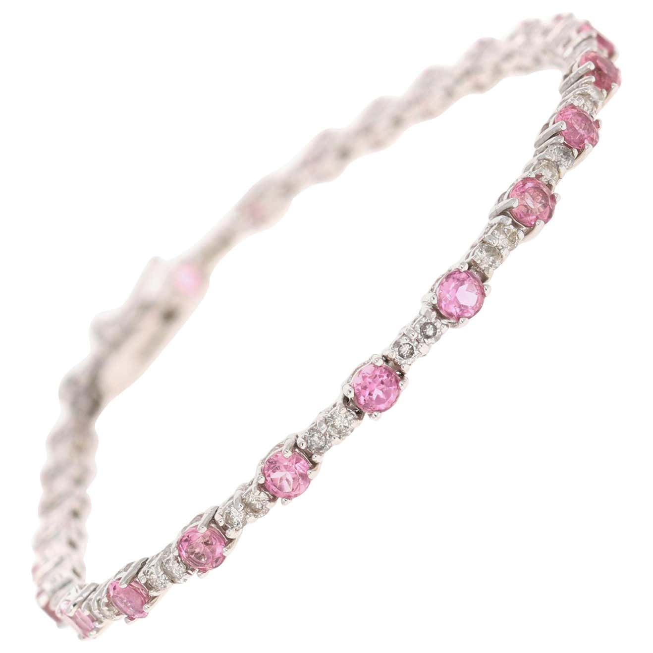 White gold tourmaline bracelet Clearance