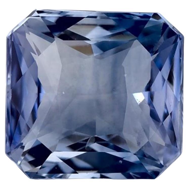 3.87 Ct Blue Sapphire Octagon Cut Loose Gemstone For Sale