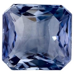 Pierre précieuse taille octogonale saphir bleu 3.87 carat