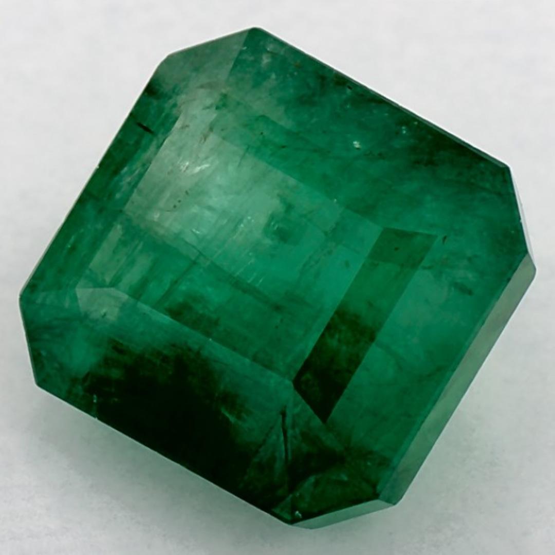 3.87 Ct Smaragd Oktagon-Schliff Loser Edelstein (Achteckschliff) im Angebot