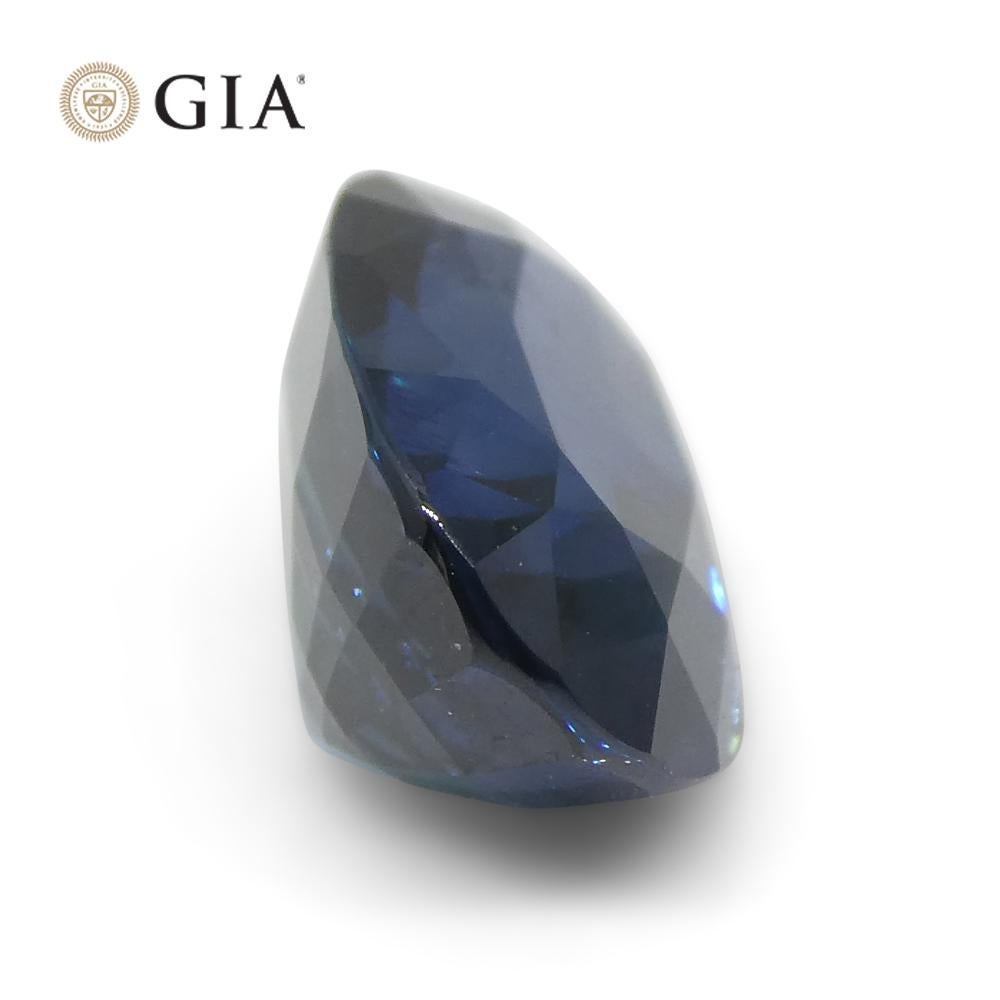 3.87ct Oval Greenish Blue Sapphire GIA Certified Madagascar For Sale 4