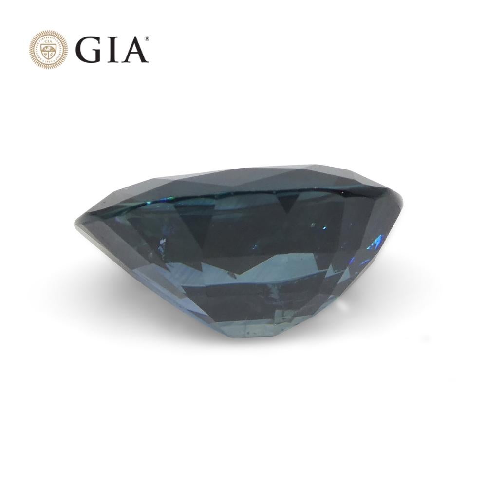 3.87ct Oval Greenish Blue Sapphire GIA Certified Madagascar For Sale 5