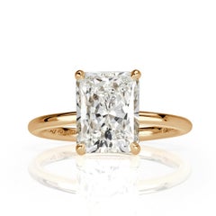 3.87ct Radiant Cut Diamond Engagement Ring
