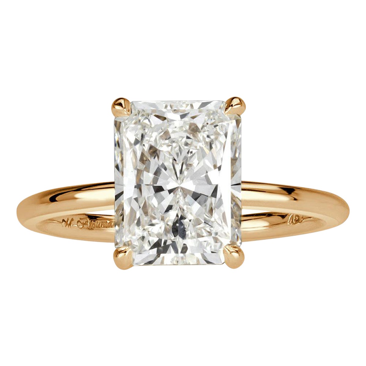 3.87ct Radiant Cut Diamond Engagement Ring