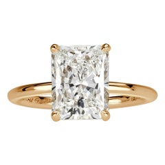 3.87ct Radiant Cut Diamond Engagement Ring