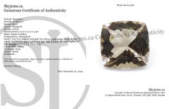 3.87ct Square Cushion Pink-Orange Morganite