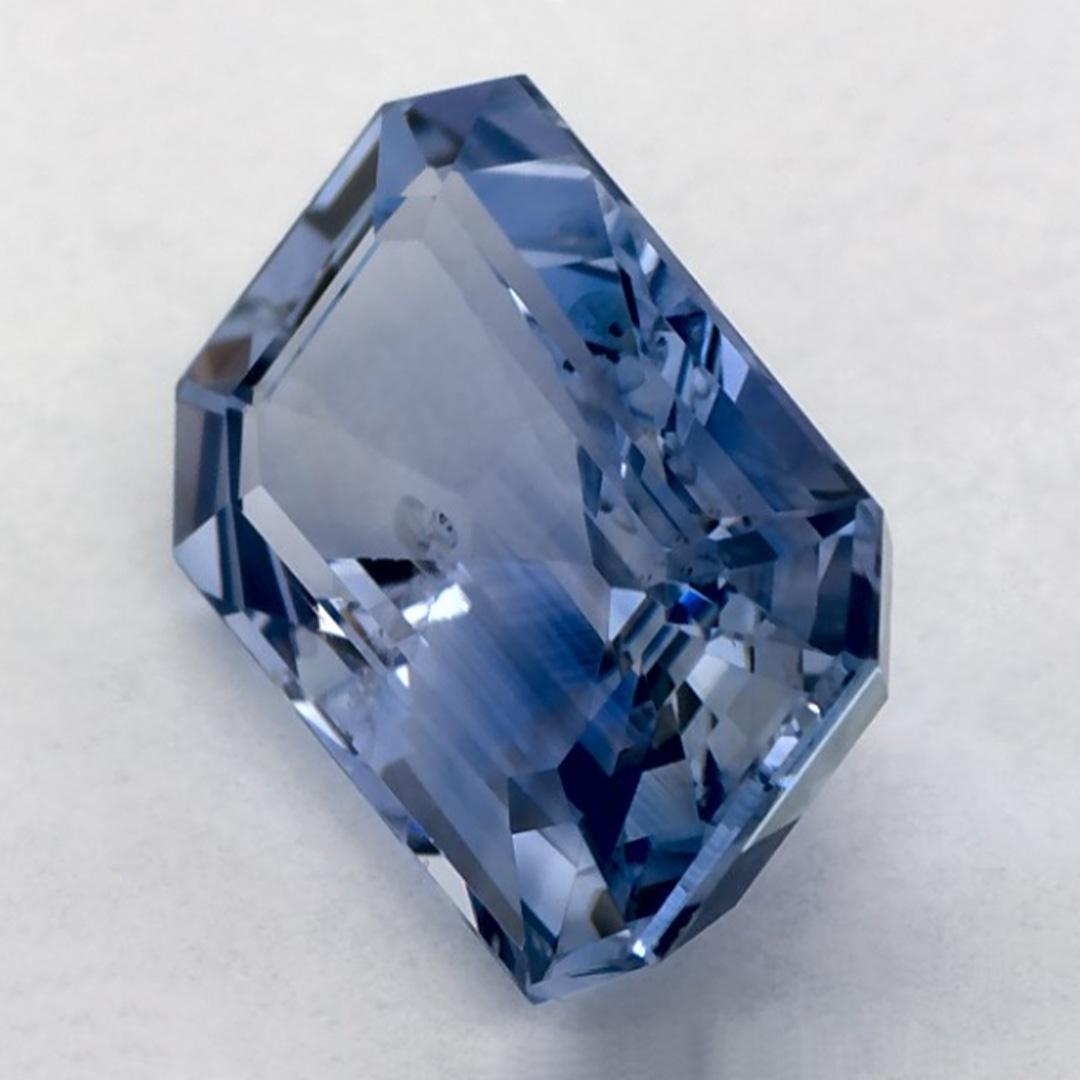3.88 Ct Blue Sapphire Octagon Cut Loose Gemstone In New Condition For Sale In Fort Lee, NJ