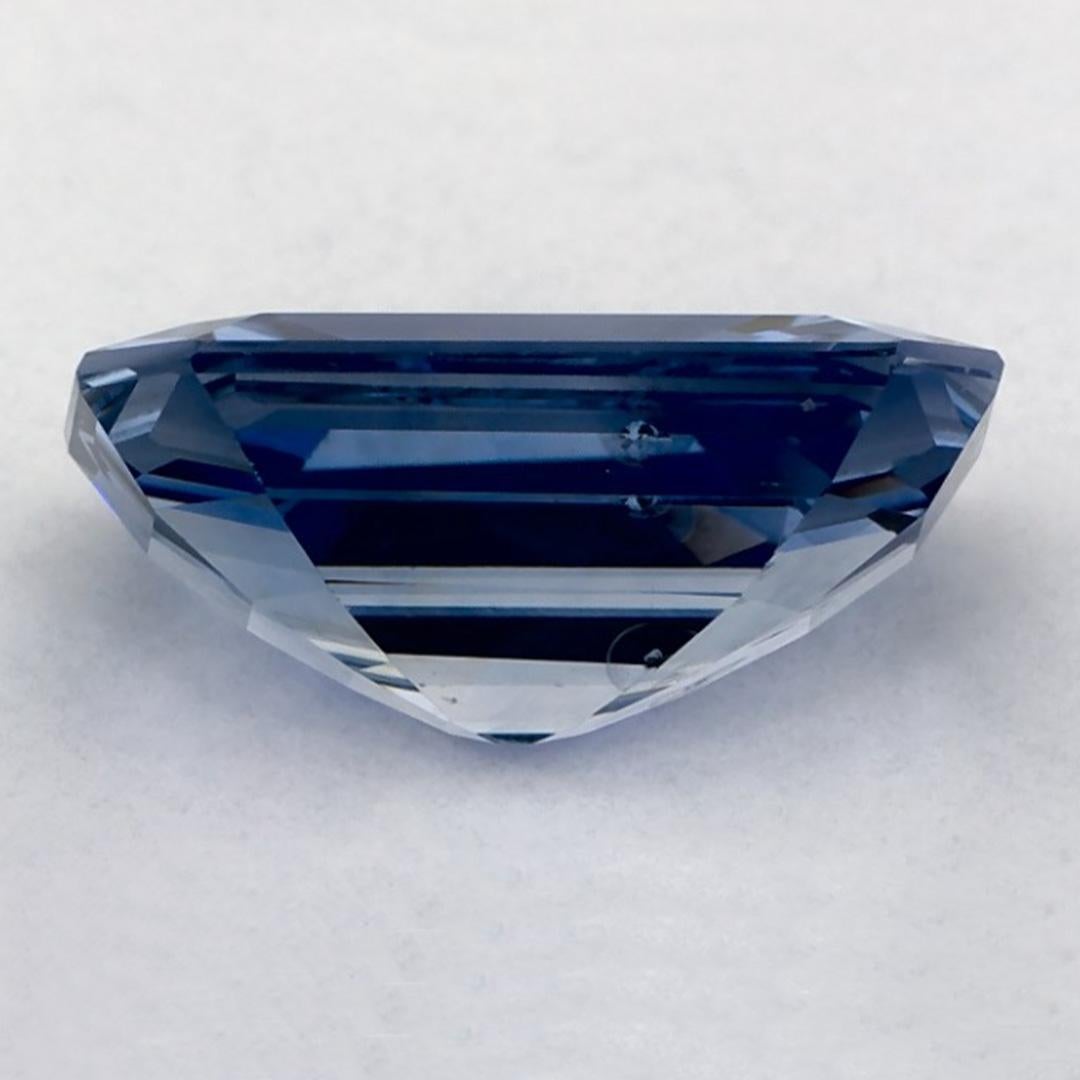 Women's or Men's 3.88 Ct Blue Sapphire Octagon Cut Loose Gemstone For Sale