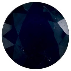 3.88 Ct Blue Sapphire Round Loose Gemstone