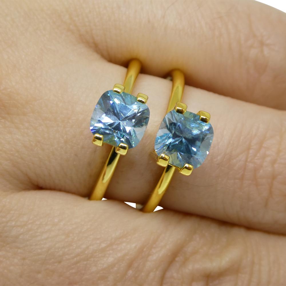 Descripción:

Tipo de gema: Circón
Número de piedras: 2
Peso: 3,88 ct 1,92 ct/1,97 ct)
Medidas: 6,51 x 6,51 x 4,88 mm/6,52 x 6,44 x 4,92 mm
Forma: Cojín cuadrado
Estilo de corte:
Corte Estilo Corona: Corte Brillante
Pabellón de estilo de talla:
