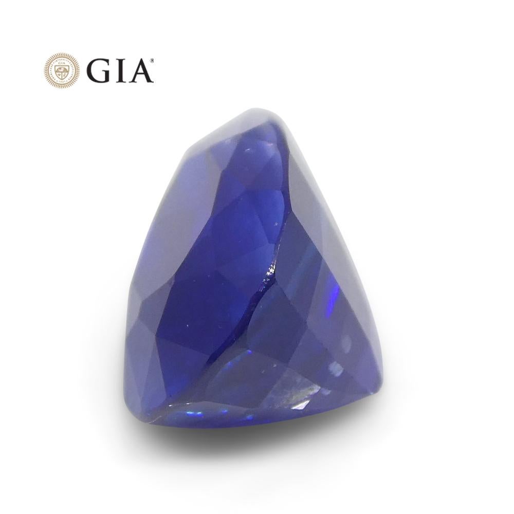 3.88ct Pear Royal Blue Sapphire GIA Certified Sri Lanka For Sale 8