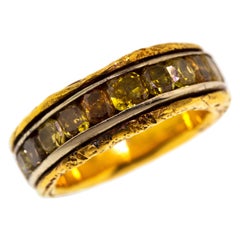 Dan Peligrad 3,89 Karat natürlicher Farbe Diamantring aus 18kt und 22kt, hergestellt in den USA