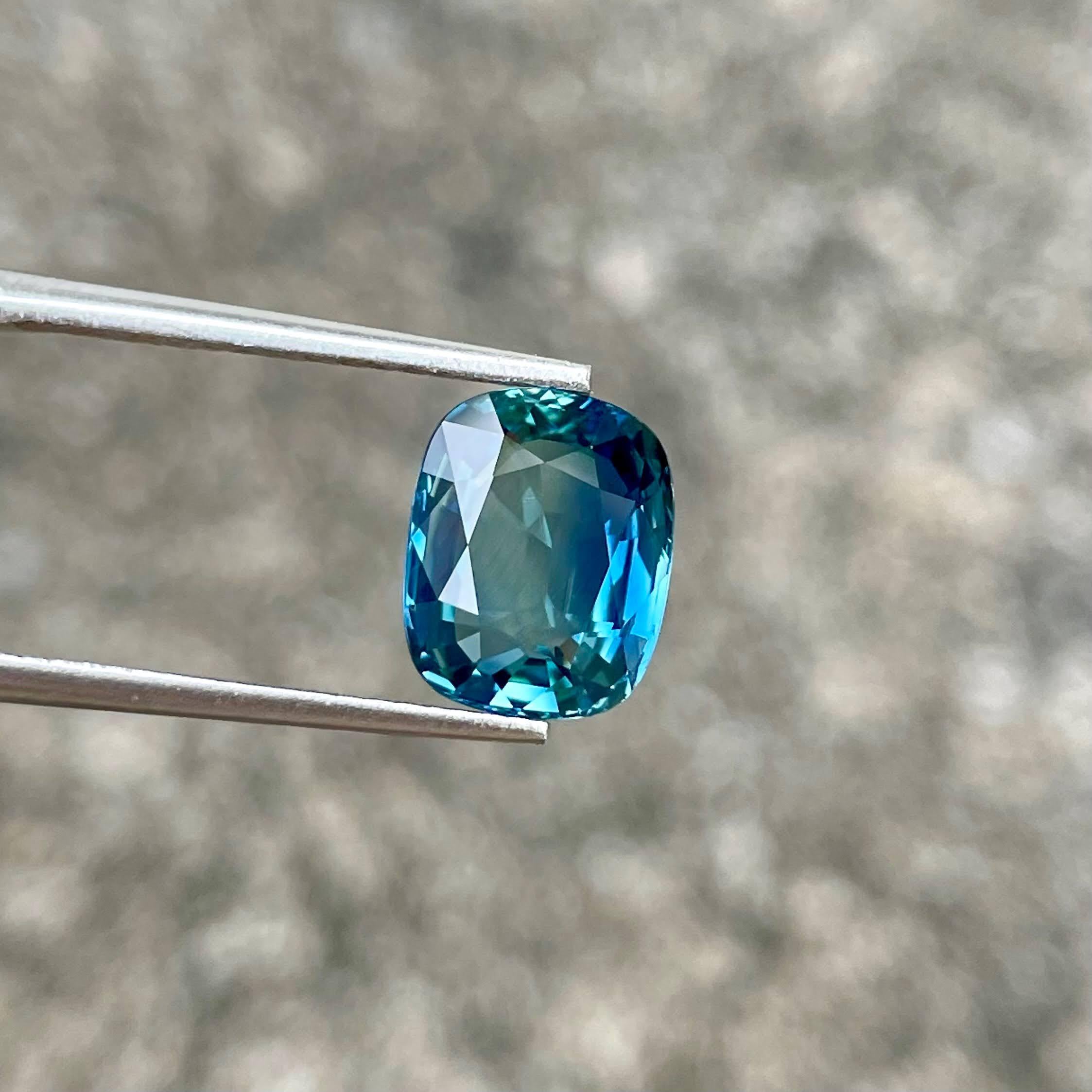 Weight 3.89 carats 
Dimensions 10.03x8.05x4.54 mm 
Treatment none 
Origin Sri Lanka 
Clarity eye clean 
Cut Cushion



This exquisite 3.89 carat blue sapphire is a natural gemstone hailing from the renowned mines of Sri Lanka, a region celebrated