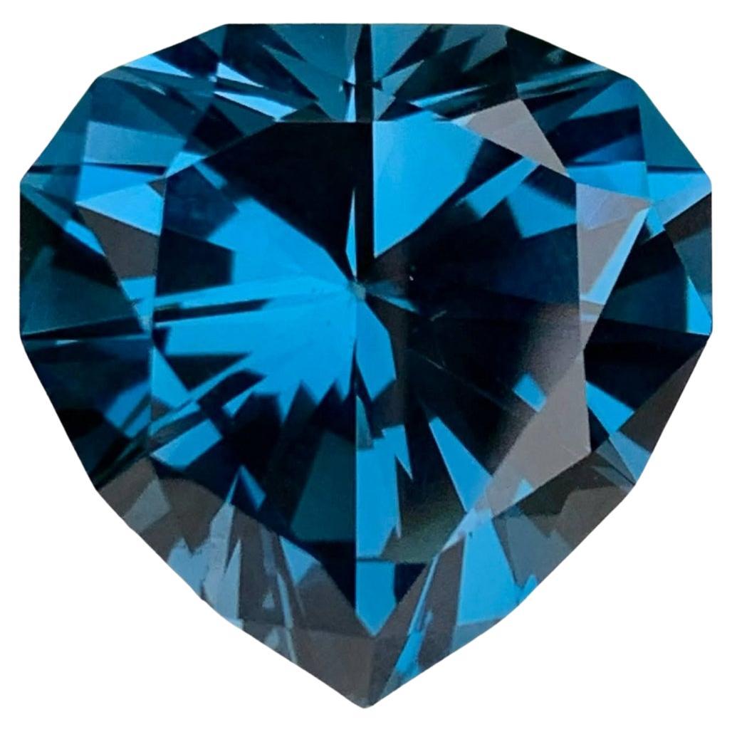 38.95 carats Blue London Topaz Stone Heart Cut Natural Madagascar's Gemstone