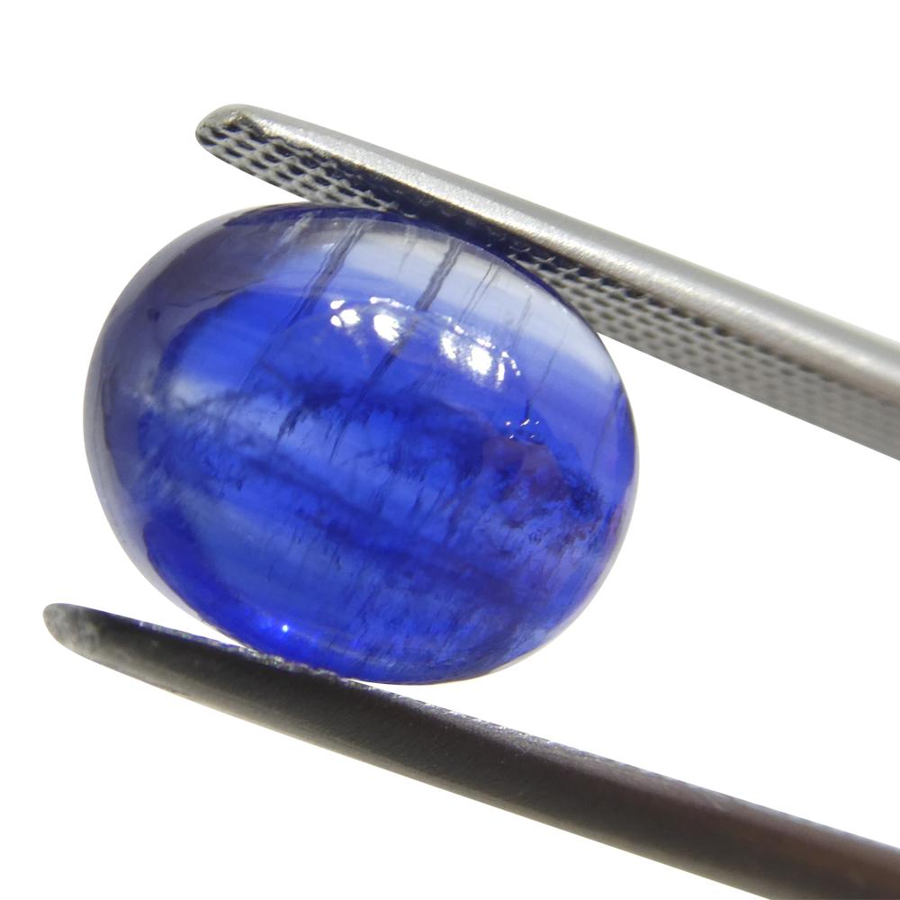 3.8ct Oval Cabochon Blue Kyanite from Brazil  For Sale 6