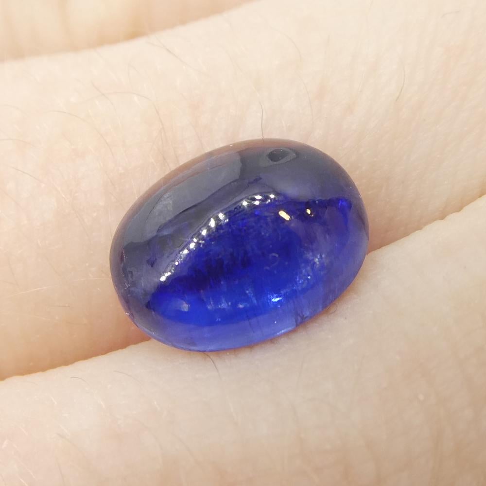 3.8ct Oval Cabochon Blue Kyanite from Brazil  For Sale 7